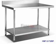 HWT-2-615RP Working Table with splashback(round tubes)