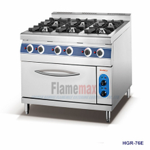 HGR-76E 6-Burner Gas Range with Electric Oven