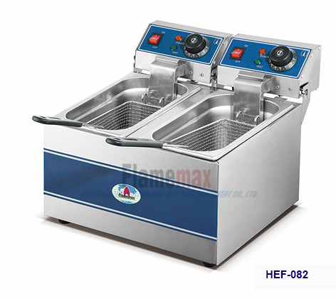 HEF-082 2-tank 2-basket electric fryer